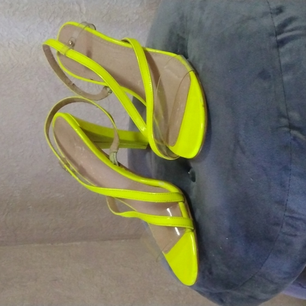 Neon yellow heels